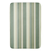 Olijfgroene strepen badmat (Voorkant Verticaal)