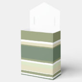 Olijfgroene strepen bedankdoosjes (Geopend)