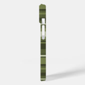 Olijfgroene strepen Case-Mate iPhone case (Achterkant / Links)
