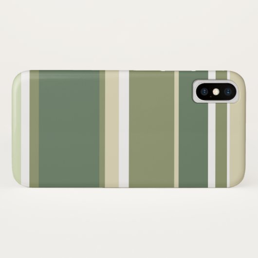 Olijfgroene strepen Case-Mate iPhone case (Achterkant (horizontaal))