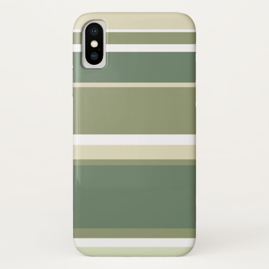 Olijfgroene strepen Case-Mate iPhone case (Achterkant)