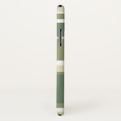 Olijfgroene strepen Case-Mate iPhone case (Achterkant / rechts)