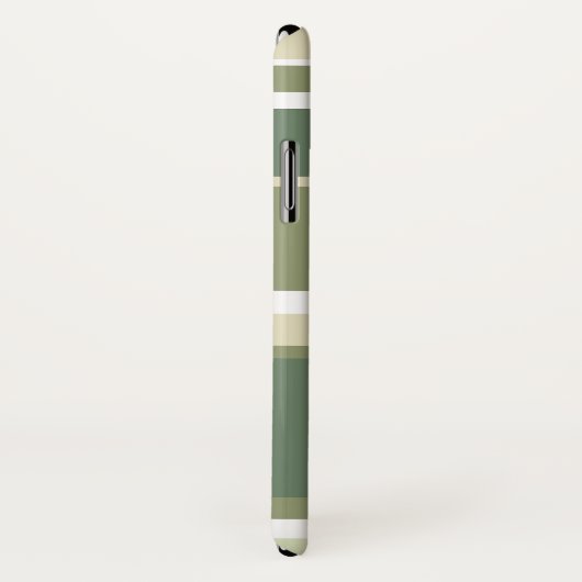 Olijfgroene strepen Case-Mate iPhone case (Achterkant / rechts)