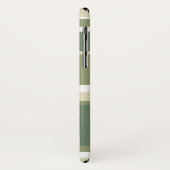 Olijfgroene strepen Case-Mate iPhone case (Achterkant/links)