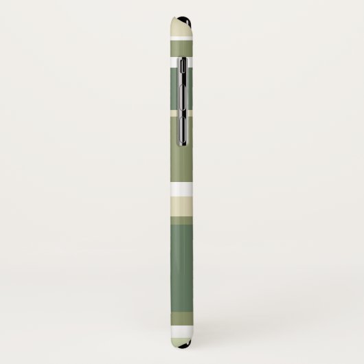 Olijfgroene strepen Case-Mate iPhone case (Achterkant/links)
