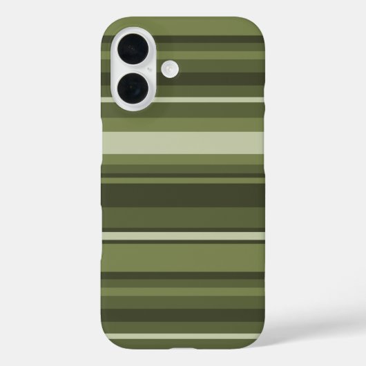 Olijfgroene strepen Case-Mate iPhone case (Achterkant)