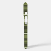 Olijfgroene strepen Case-Mate iPhone case (Achterkant / Links)