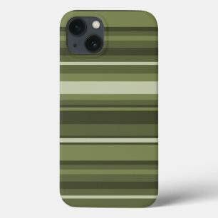 Olijfgroene strepen Case-Mate iPhone hoesje