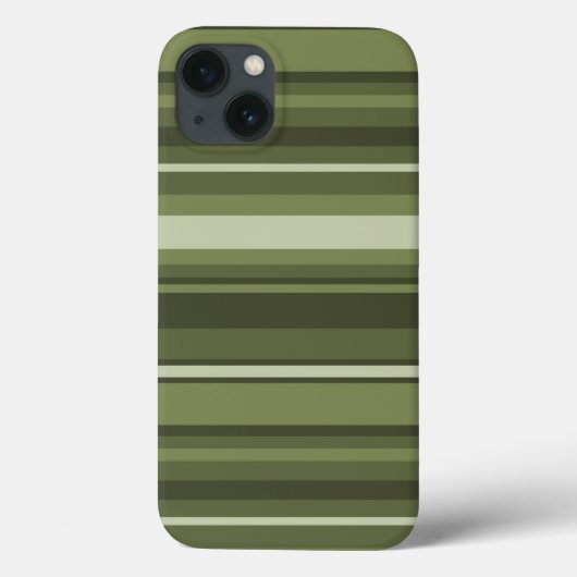 Olijfgroene strepen Case-Mate iPhone hoesje (Achterkant)