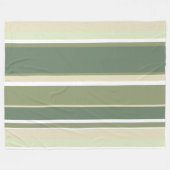 Olijfgroene strepen fleece deken (Voorkant (Horizontaal))