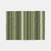 Olijfgroene strepen fleece deken (Voorkant (Horizontaal))