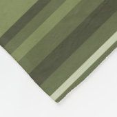 Olijfgroene strepen fleece deken (Hoek)
