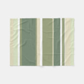 Olijfgroene strepen fleece deken (Voorkant (Horizontaal))