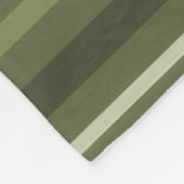 Olijfgroene strepen fleece deken (Hoek)