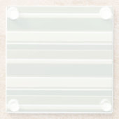 Olijfgroene strepen glazen onderzetter (Achterkant)