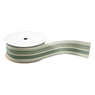 Olijfgroene strepen grosgrain lint