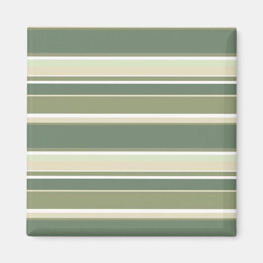 Olijfgroene strepen magneet (Voorkant)