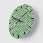 Olijfgroene strepen met dubbele weef ronde klok (Hoek)