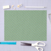Olijfgroene strepen met dubbele weef tissuepapier (Craft)