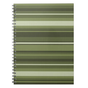 Olijfgroene strepen notitieboek
