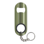 Olijfgroene strepen sleutelhanger flessenopener (Achterkant)
