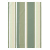 Olijfgroene strepen tafelkleed (Voorkant)