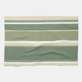 Olijfgroene strepen theedoek (Horizontaal)