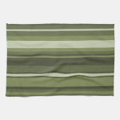 Olijfgroene strepen theedoek (Horizontaal)