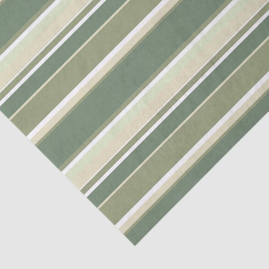 Olijfgroene strepen tissuepapier (Detail)