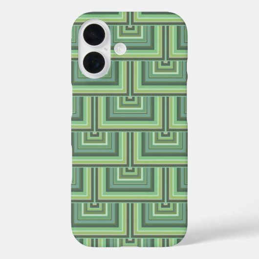 Olijfgroene strepen, vierkant geschaald Case-Mate iPhone case (Achterkant)
