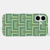 Olijfgroene strepen, vierkant geschaald Case-Mate iPhone case (Achterkant (horizontaal))