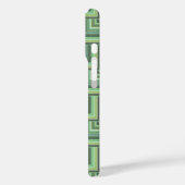 Olijfgroene strepen, vierkant geschaald Case-Mate iPhone case (Achterkant / Links)