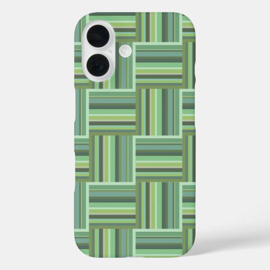 Olijfgroene strepen weefpatroon Case-Mate iPhone case (Achterkant)