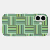 Olijfgroene strepen weefpatroon Case-Mate iPhone case (Achterkant (horizontaal))