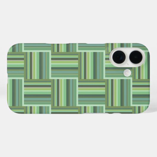 Olijfgroene strepen weefpatroon Case-Mate iPhone case (Achterkant (horizontaal))