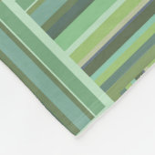 Olijfgroene strepen weefpatroon fleece deken (Hoek)
