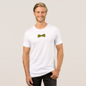 Olijfgroene Strikdas Tri-Blend Shirt (Voorkant volledig)