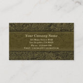 Olijfgroene Stucco-textuur Visitekaartje (Achterkant)