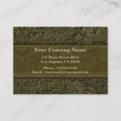 Olijfgroene Stucco-textuur Visitekaartje (Achterkant)