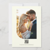 Olijfgroene Terracotta & Zachte Ivoren Bloemen Bru Kaart (Achterkant)