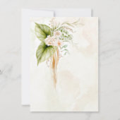 Olijfgroene tropische Florals Brunch en Bubble Inv Kaart (Achterkant)