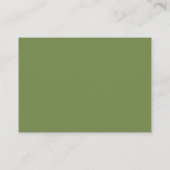 Olijfgroene Trouw-RSVP-Qr-code Informatiekaartje (Achterkant)