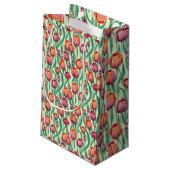 Olijfgroene tulpboeket klein cadeauzakje (Achterkant Gekanteld)