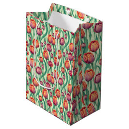 Olijfgroene tulpenboeket medium cadeauzakje