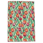 Olijfgroene tulpenboeket medium cadeauzakje (Voorkant)