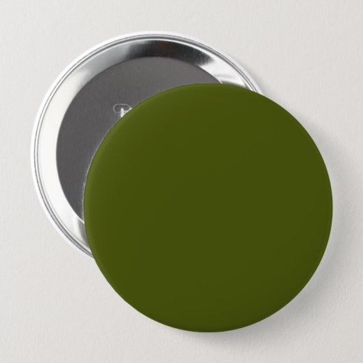 Olijfgroene vaste kleur ronde button 4,0 cm (Voorkant /achterkant)