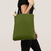 olijfgroene vaste kleur tote bag (Dichtbij)