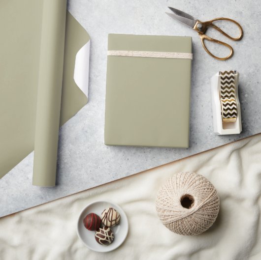 Olijfgroene Verjaardag Cadeaupapier (Crafts)