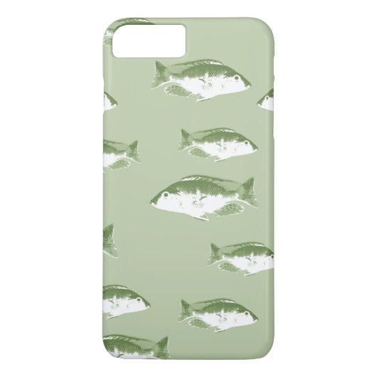 Olijfgroene vis Case-Mate iPhone case (Achterkant)