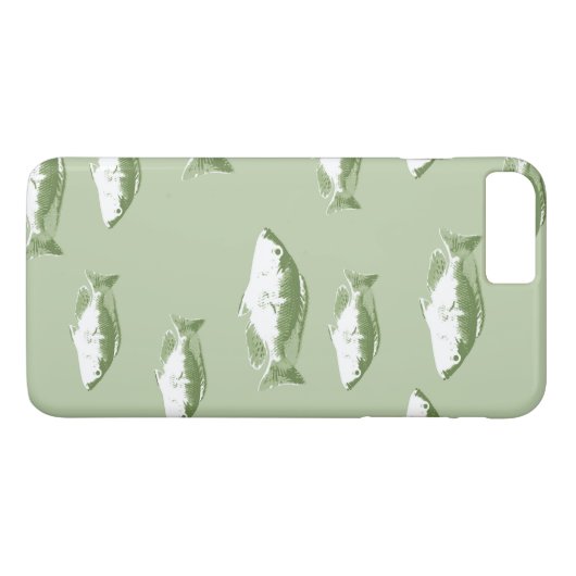 Olijfgroene vis Case-Mate iPhone case (Achterkant (Horizontaal))